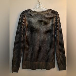 5148 women net sweater in blue and gold color,Size M